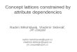 Concept lattices constrained by attribute dependencies