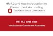HR 9.2 and You: Introduction  to Commitment Accounting