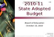 2010-11  State Adopted Budget