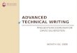 Advanced Technical writing