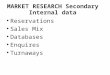 MARKET RESEARCH Secondary Internal data