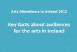 Arts Attendance in Ireland 2012 Key facts  about audiences for the arts in Ireland