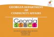 GEORGIA  DEPARTMENT  OF  COMMUNITY AFFAIRS  _______________________________