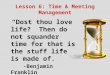 Lesson 6: Time & Meeting Management