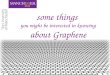 some things  you might be interested in knowing about Graphene
