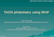 TAOS photometry using IRAF
