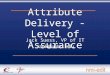 Attribute Delivery - Level of Assurance