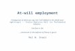 At-will employment