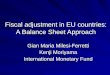 Fiscal adjustment in EU countries: A Balance Sheet Approach