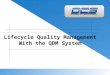 Lifecycle Quality  Management With the QDM System