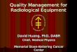 Quality Management for Radiological Equipment