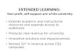 EXTENDED LEARNING:   Non-profit, self-support arm of the university