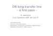 DB long transfer line - a first pass -