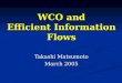 WCO and Efficient Information Flows