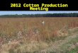 2012 Cotton Production Meeting