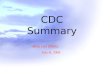 CDC Summary