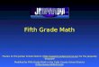 Fifth Grade Math