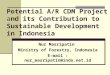 Potential A/R CDM Project  a nd its Contribution to Sustainable Development in Indonesia