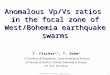 Anomalous Vp/Vs ratios  in the focal zone of West/Bohemia earthquake swarms