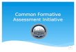 Common Formative Assessment Initiative
