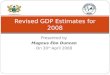 Revised GDP Estimates for 2008
