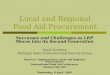 Local and Regional Food Aid Procurement