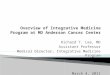 Overview of Integrative Medicine Program at MD Anderson Cancer Center