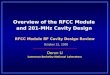 Overview of the RFCC Module  and 201-MHz Cavity Design