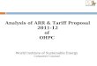 Analysis of ARR & Tariff Proposal   2011-12  of  OHPC