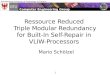 Ressource  Reduced  Triple Modular Redundancy for Built-In Self-Repair in  VLIW-Processors