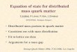 Distributed mass partons  in quark matter  Consistent e os with mass distribution