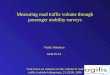 Measuring road traffic volume through passenger mobility surveys