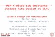 PEP-X Ultra Low Emittance Storage Ring Design at SLAC  Lattice Design and Optimization