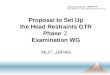 Proposal to Set Up  the Head Restraints GTR Phase ２ Examination WG