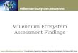 Millennium Ecosystem Assessment Findings