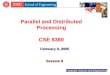 Parallel and Distributed Processing CSE 8380