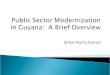 Public Sector Modernization in Guyana:  A Brief  O verview