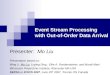 Event Stream Processing  with Out-of-Order Data Arrival