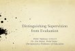 Distinguishing Supervision from Evaluation