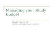 Managing your Study Budget