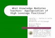 What Knowledge Mediates Teachers’ Appropriation of High Leverage Practices?