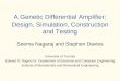A Genetic Differential Amplifier: Design, Simulation, Construction and Testing