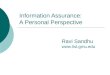 Information Assurance: A Personal Perspective