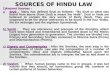 SOURCES OF HINDU LAW