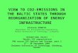 VIEW TO CO2-EMISSIONS IN THE BALTIC STATES THROUGH REORGANIZATION OF ENERGY INFRASTRUCTURE