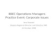 RBEC Operations Managers Practice Event: Corporate Issues
