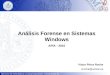 Análisis Forense en Sistemas Windows APIA - 2010
