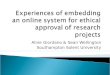 Experiences of embedding an online system for ethical approval of research projects