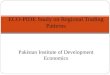 ECO-PIDE Study on Regional Trading Patterns Pakistan Institute of Development Economics