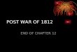 POST WAR OF 1812